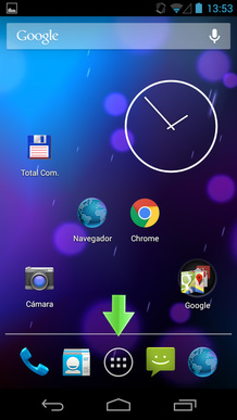 pantalla de inicio