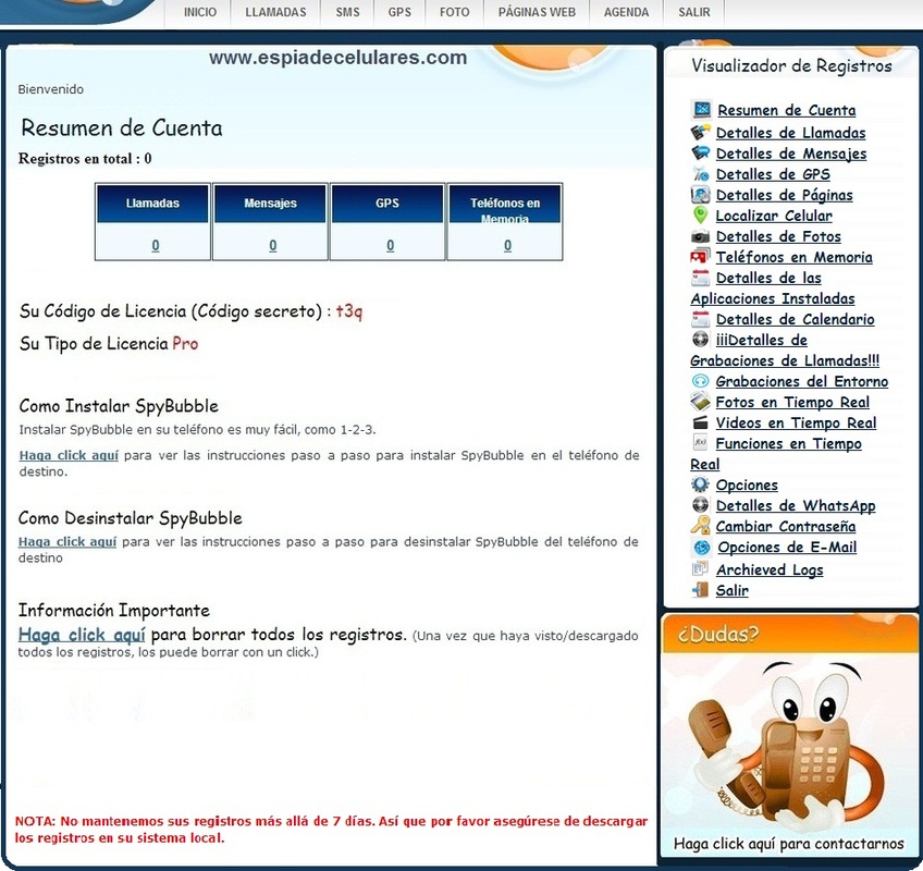Demo Spybubble gratis